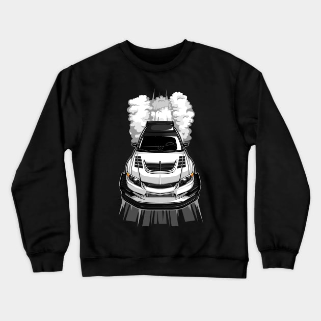 Mitsubishi Evolution Burnout Crewneck Sweatshirt by JDMAPEX